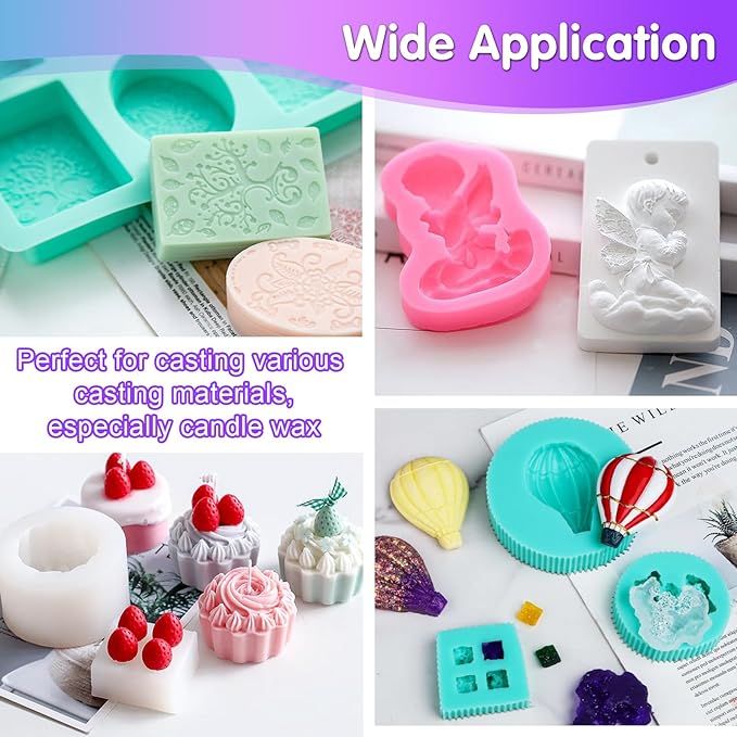 STARTSO WORLD Silicone Mold Making Kit 20A, 80OZ Jade Green Platinum Liquid Silicone Rubber for Mold Making, Fast Cure & Food Safe Silicone Mold Maker, Ideal for Casting Resin Molds/Silicone Molds