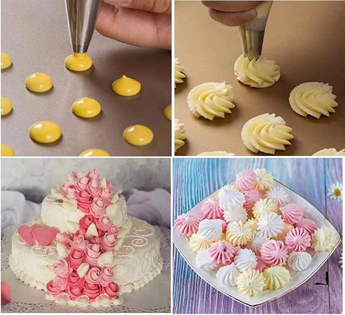 Piping Bags, 50pcs 12 Inch Disposable Anti-Burst Cake Decorating Bags, Non-Slip Pastry Bags for Cakes,Cream Frosting and Cookie Decorating