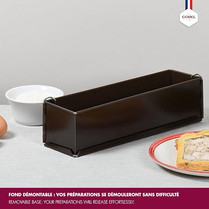 GOBEL - Non-Stick Long Pate Mold - With Removable Bottom - 19 11/16" x 3 1/8" x 3 1/8"