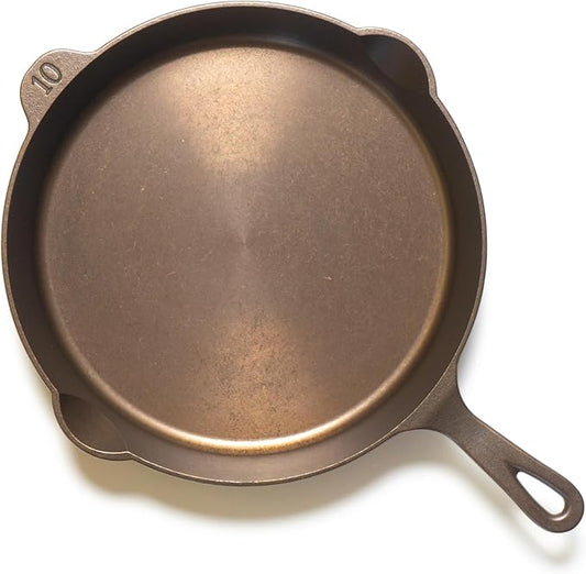 Lancaster Cast Iron No. 10 Skillet - 11-5/8-Inch Pre-Seasoned Heirloom Pan - Made in USA