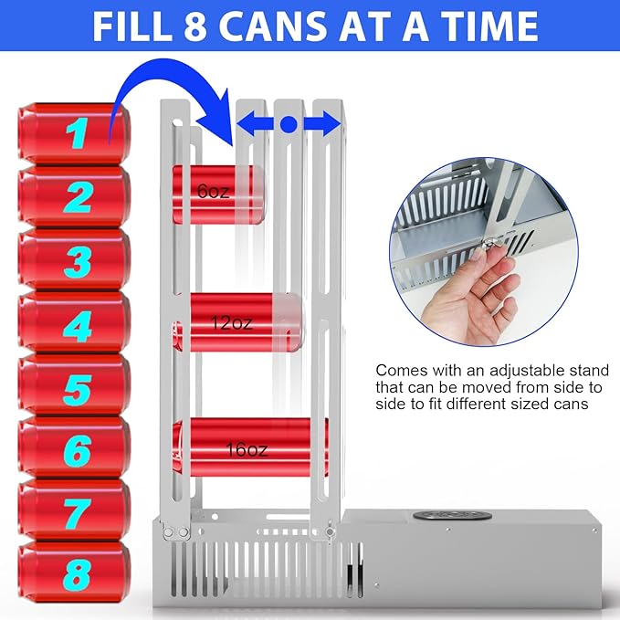 Electric Can Crusher, Automatic Can Crushers for Recycling 8/12/16oz Cans, Auto Cycle Mode, Countertop Can Smasher for Recycling Aluminum Seltzer, Soda, Beer Cans (SILVER-2)