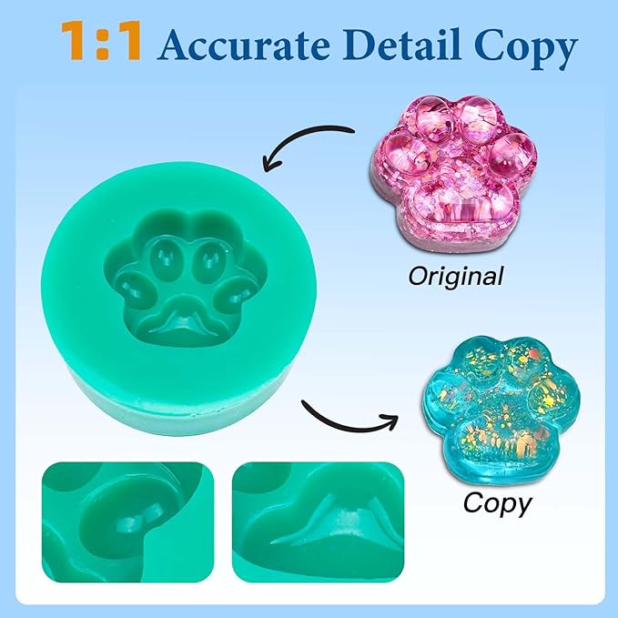 JDiction Remeltable Silicone Mold Making Kit, 35X Reusable Silicone for Mold Making, No Mix, Non-Toxic, Odorless Silicone Rubber for Resin, Epoxy, Plaster, Soap, Candle Mold, Small Crafts-16oz