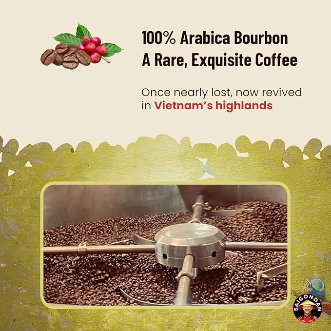 Pour Over Vietnamese Coffee – Saigondan Joyful | Medium Roast | Arabica Bourbon | Instant Specialty Coffee | Small Batch Roasted | Direct Trade | Notes of Orange Blossom | 18 Sachets