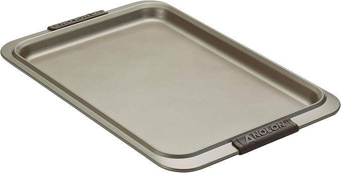 Anolon Bronze Nonstick Baking Sheet / Cookie Sheet / Cookie Pan with grips - 10 Inch x 15 Inch, Brown