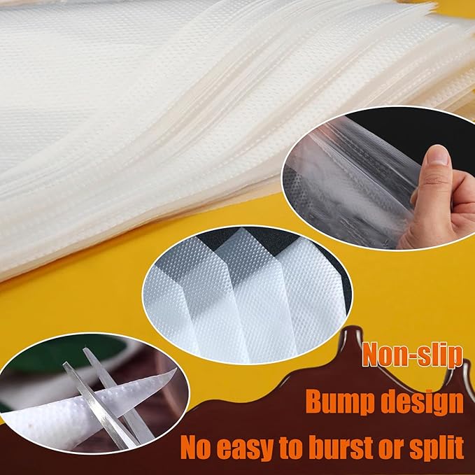 18 Inch Pastry Bags, 200 PCS Piping Bags Disposable, Thickened Piping Bags, Anti-Burst Non-Slip Icing Bags for Desserts, Cake, Breads and Cookies