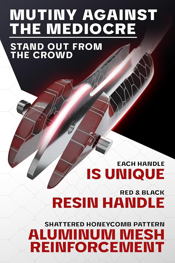 Dalstrong 8 in Chef Knife - Scorpion Series - Exclusive Japanese V12 Ultra™ Steel - Black Damascus - Black & Red Honeycomb Resin Handle - w/ 8 inch chef knife sheath