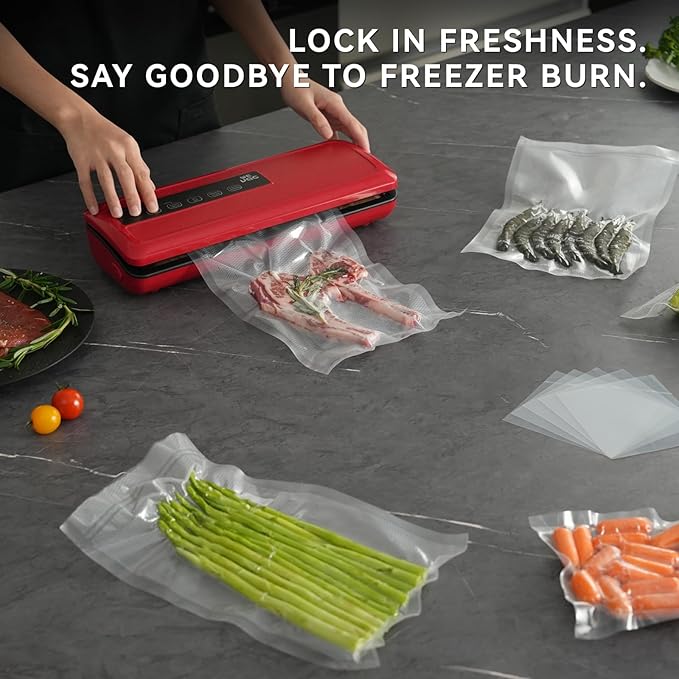 [2024 Q4] 8" x 12" Vacuum Sealer Bags, 200 Count-Ideal for Food Storage, Sous Vide, and Meal Prep, Keep Food Fresh and Nutrients, Wevac Lite