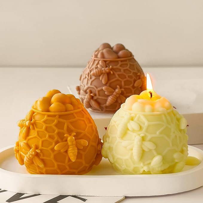 Honeycomb Silicone Cylinder Mold for Resin Casting & Candle Making