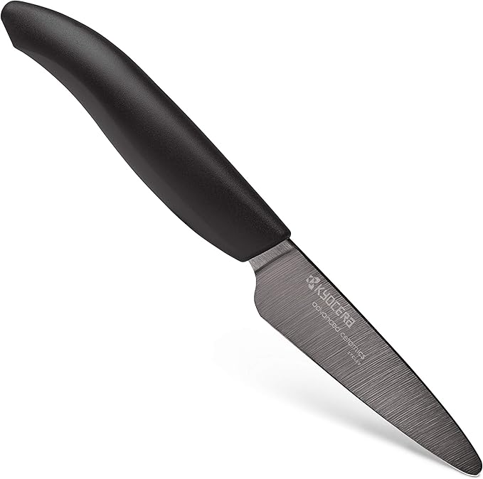 Kyocera Advanced Ceramic Revolution Series 3-inch Paring Knife, Black Blade
