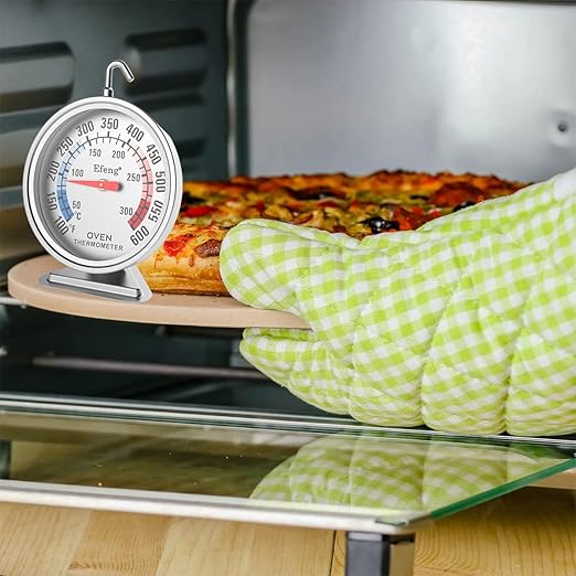 Oven Thermometers for Gas or Electric Oven Temperature Gauge with 100-600°F/50-300°C,Large Dial & Numbers,Best Kitchen Thermometer for Long Time in Oven Baking, Cooking,No Fading Color-Efeng