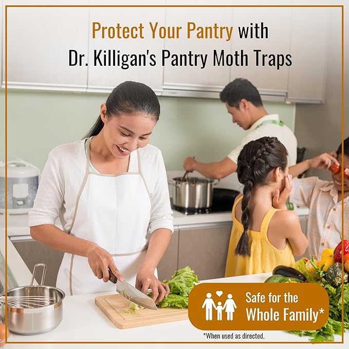 Dr. Killigan's Premium Double Potent Pantry Moth Traps with Pheromones Prime, Sticky Indian Meal Moth Traps for House, How to Get Rid of Moths in House (20 Pack, Blue)