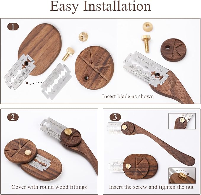 Bread Lame Set of 2, Scoring Knife with 5 Feather Blades, Sourdough Scoring Tool with Storage Box, Dough Scoring Tool for Bread Baking, Dexterous-Cut Series Lame Bread Tool (LUNA & ELEGANT)