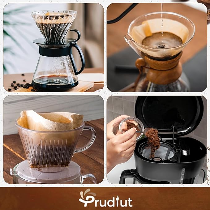 Coffee Filters #4, Unbleached Natural Coffee Filters 8-12 Cup, Disposable Coffee Filters, 4 Cone Paper Compatible with Ninja Coffee Maker, Pour Over and Drip Coffee Maker, 200 Count
