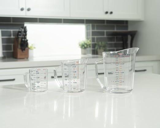 Cambro Measuring Cup - 3 Pack - 1 Cup, 2 Cup, 4 Cup (Clear)