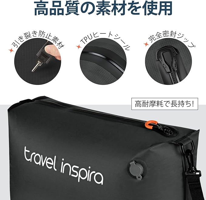 Vacuum Bags for Travel Luggage, Reusable Compression Bags for Carry On Suitcases and Backpack, Vacuum Seal Packing Cube for Cloth (1PC No Pump)