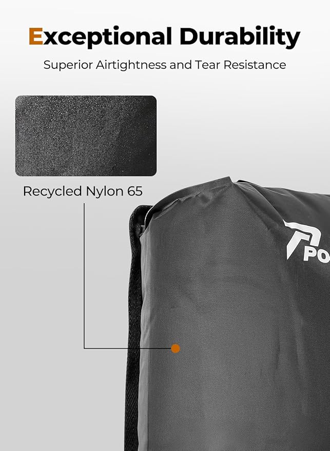 Vacuum Bags for Travel with Wireless Pump, IP67 Waterproof, Reusable Space Saver Compression Bags for Backpack, Suitcase, Home Storage(2 Pack + Pump)