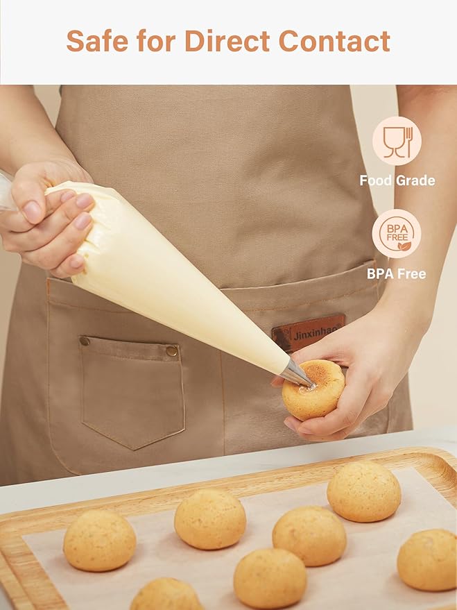 Kootek Piping Bags, Disposable Pastry Bags 16 Inch, 100 Pcs Anti Burst Large Icing Piping Bags for Cookie Frosting Cake Decorating Baking Supplies