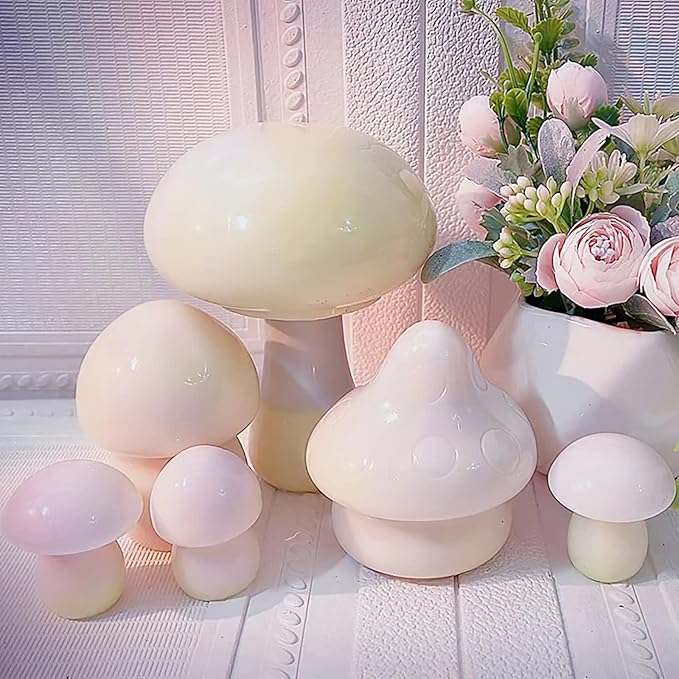 6 Pack Mushroom Soap & Candle Mold - Silicone 3D Molds for Candy & Home Decor - Resin Casting & Making Molds