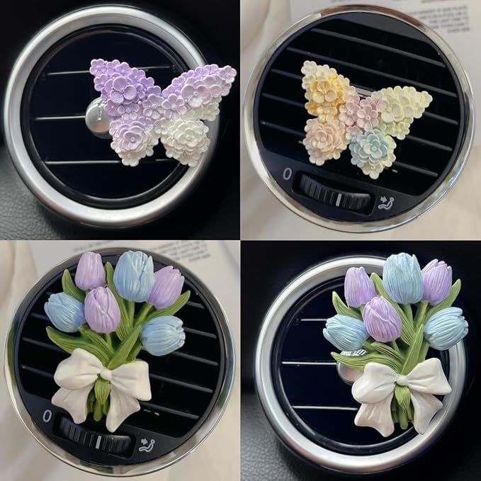 Flower Butterfly Candle Mold, Floral Butterfly Silicone Mold, Tulip Bouquet Flower Resin Mold for Soap Soy Wax Epoxy DIY Handcraft Home Ornaments Wedding Party Decoration