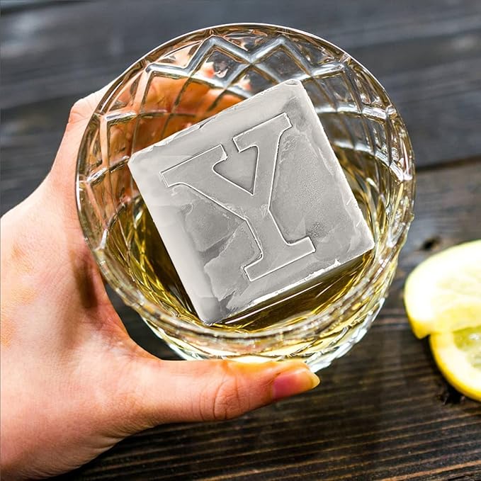 Letter Y Monogram Ice Cube Mold Custom Ice Cube Mold 2 Inch Big Initials Silicone Ice Cube Tray Gifts for DAD Gifts for Him
