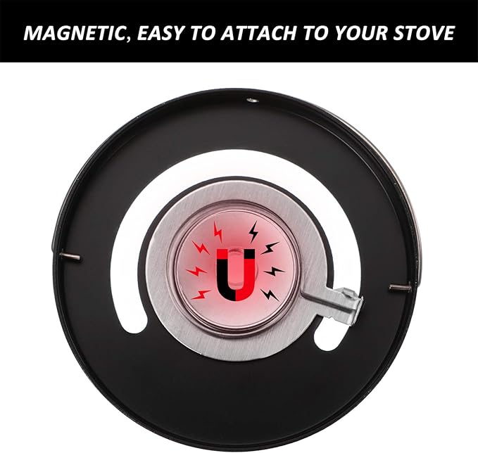 Frienda Wood Stove Thermometer Magnetic, Oven Temperature Meter Stove for Avoiding Chimney Pipe Damaged by Overheat(1 Piece)