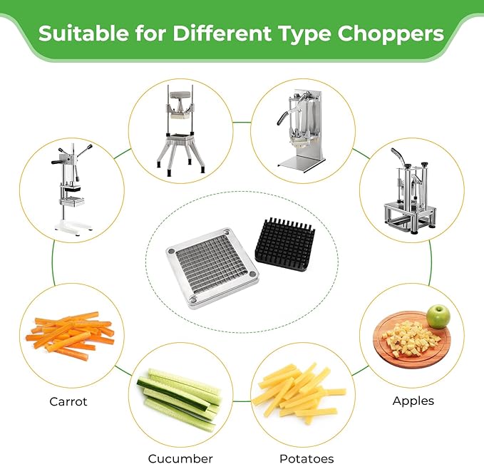 Replacement Chopper 1/4" Blade Commercial Vegetable Chopper Dicer Stainless Steel Blade for Fruit Cutting Machine Tomato French Fries Cutter