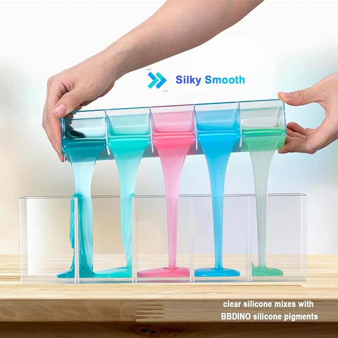 BBDINO Silicone Mold Making Kit Super Elastic Liquid Silicon for Molds Making 70.6 oz, Fast Cure Soft Mould Maker Silicone Rubber for Casting with Resin/Silicone/Jewelry/Soap/Wax/Plaster