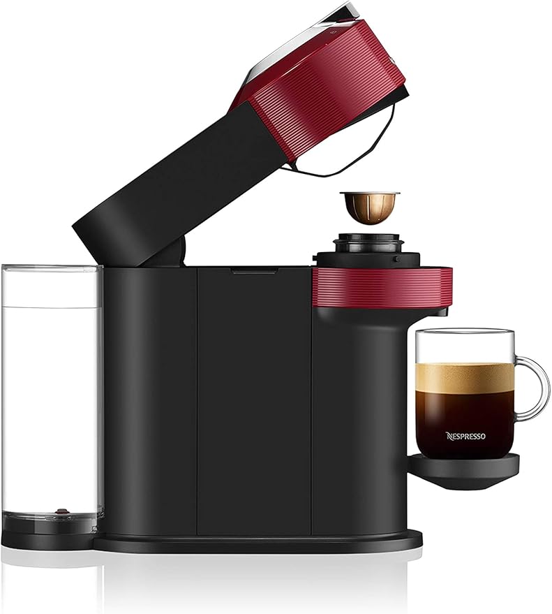Nespresso Vertuo Next Coffee and Espresso Machine by Breville, Cherry Red, 1.1 Liters