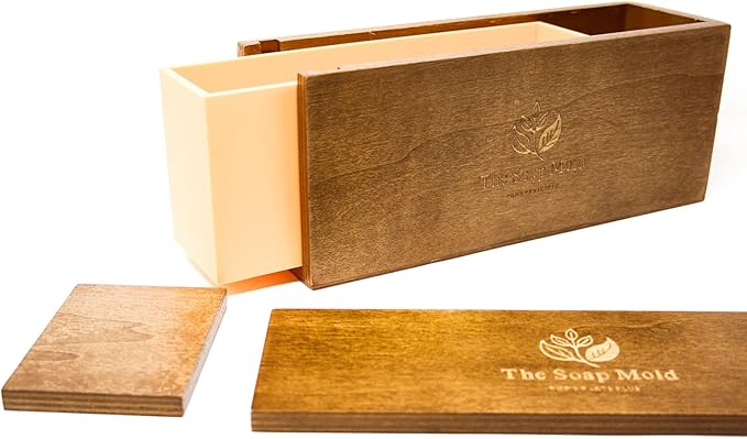 Soap Mold Tall and Skinny Cold Process/Melt and Pour Soap, 9-Ply Birch Box, Flexible Silicone Insert