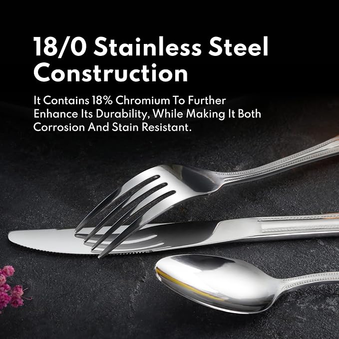New Star Foodservice 1029529 Rose Pattern, 18/0 Stainless Steel, Bouillon Spoon, 6.1-Inch, Set of 12
