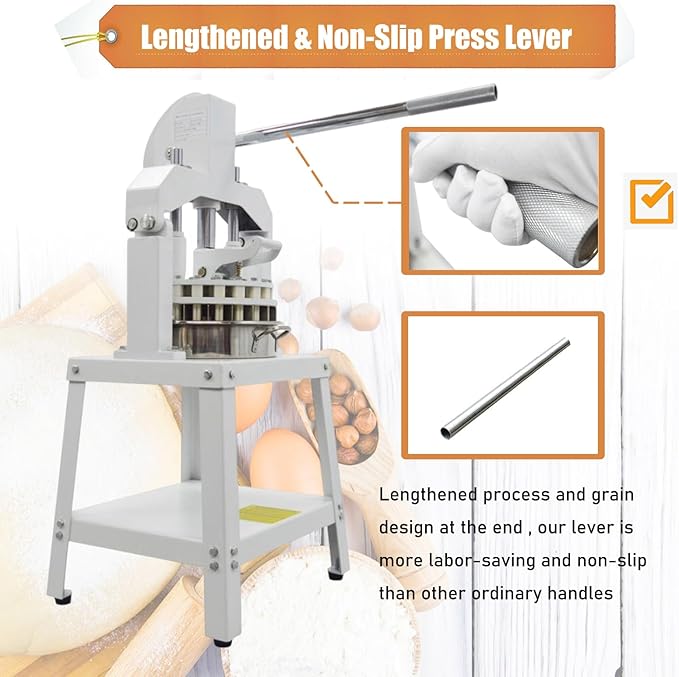 Commercial Dough Divider Manual 40PCS Dough Divider 0.95oz-5.08oz Heavy Duty Dough Cutter Machine with 27-144g Dough Weight Range for Baking, 40PCS