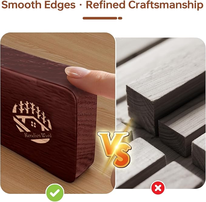 Magnetic Knife Holder for Wall 10 Inch, Premium Oak Wood Magnetic Knife Strip with N52 Strong Magnets, No Drilling Wooden Knife Rack Bar for Kitchen Knives & Tools（Black Walnut Color）