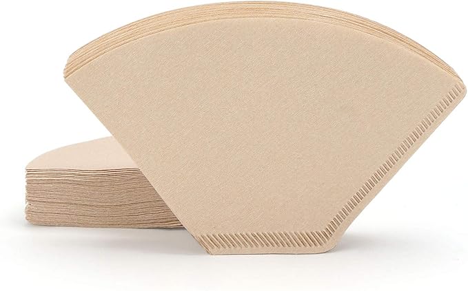 Segarty #4 Coffee Cone Filters, 200 Count Pack Size 4-6 Cup Natural Unbleached Brown Paper Disposable Pour Over Maker Basket Dripper for Most Brewer Machine for Home, Office, Cafetera