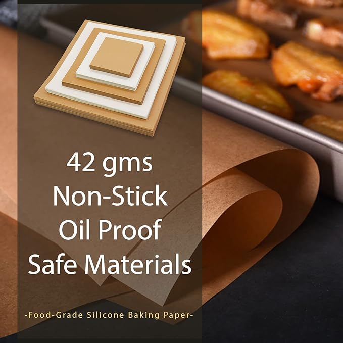 500 Pcs Parchment Paper Sheets, 10"x10" Pre-cut Unbleached Parchment Baking Paper for Air Fryer, Oven, Bakeware, Steaming, Cooking Bread, CupCake, Cookies