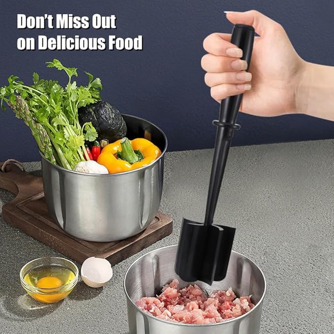 Ground Beef Chopper Tool, Meat Chopper, Hamburger Smasher Tool, Meat Masher Kitchen Tool, High Temperature Resistance, Scratch Resistant (1)