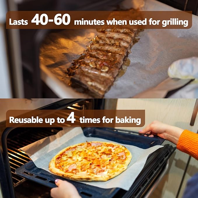 300PCS Thickened Precut Parchment Paper Sheets, 6×6 In Non-Toxic Burger Paper Sheet，Heavy Duty Burger Patty Paper for Baking, Grilling, Seperating Patty, Comes in Convenient Packaging, Brown