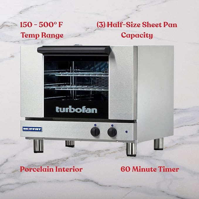 Moffat E22M3 24" Countertop Convection Oven, Electric 110-120V/50/60/1-ph Half Size Single Deck