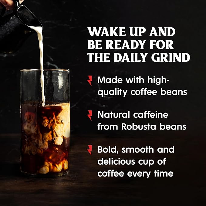 Death Wish Coffee, Medium Roast Ground Coffee, 6 pack
