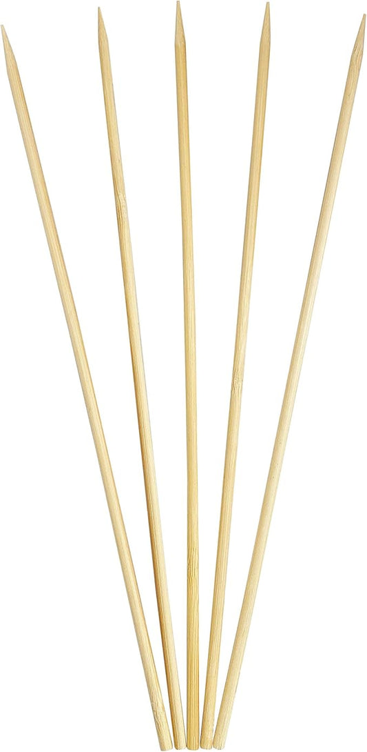 KingSeal Renewable Bamboo Heavy Weight Kebab Skewers, BBQ Sticks, 10 Inches x 3.8 mm Diameter, Resale or Retail Pack - 25 Bags of 100 (2500 Count)