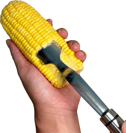 Stainless Steel Corn Peeler, Efficient Corn Cob Stripper & Thresher,Cob Remover Tool, Quickly Removes Kernels in Seconds, Essential Kitchen Gadget