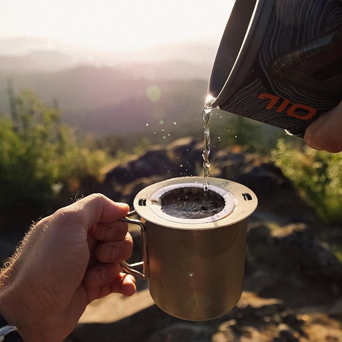 Coulée EcoPour Doc's Blend Coffee, Single Serve Pour Over Arabic Coffee, Dark Roast, Use for Camping or Traveling, Pre Filled Compostable Filters, Ready to Brew with Hot Water, 20 Pack