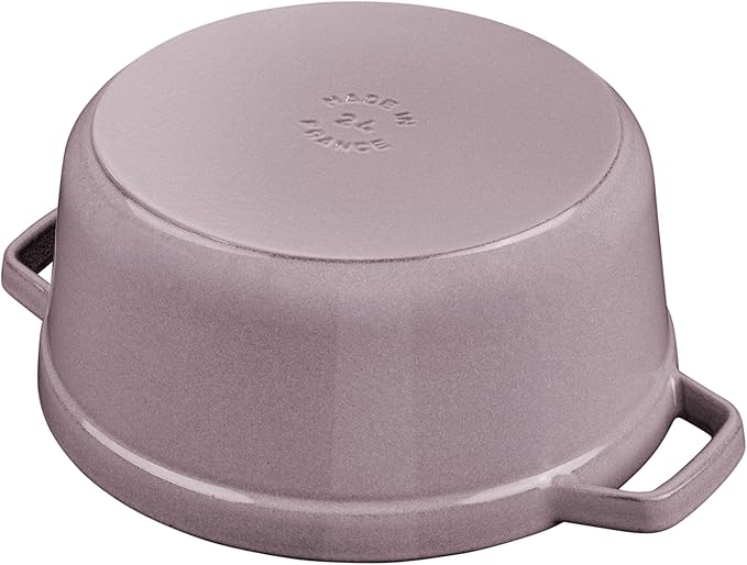 STAUB Cast Iron 7-qt Round Cocotte - Lilac