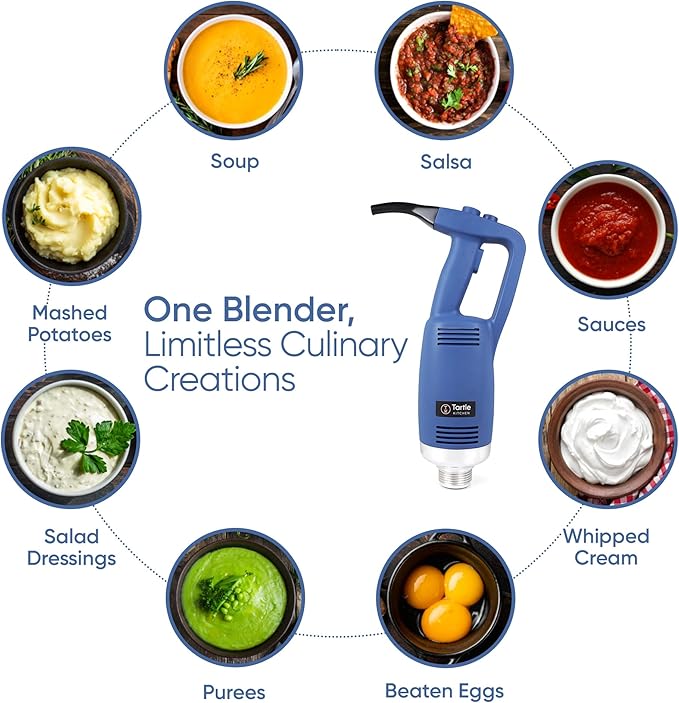 TK Commercial Immersion Blender, 750 Watt/1 HP Variable Speed Motor, 20,000 RPM X-Heavy Duty with Performance Assurance - 18"