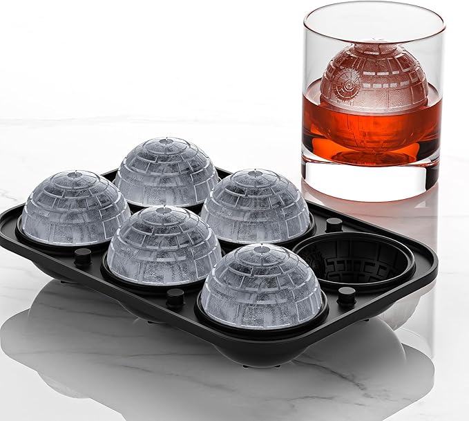 Bangp Large Ice Cube Tray for Whiskey,Sphere Ice Cube Molds, Silicone Ice Ball Maker Mold,Fun Shapes Ice Cube Mold for Cocktails, Bourbon,Brandy