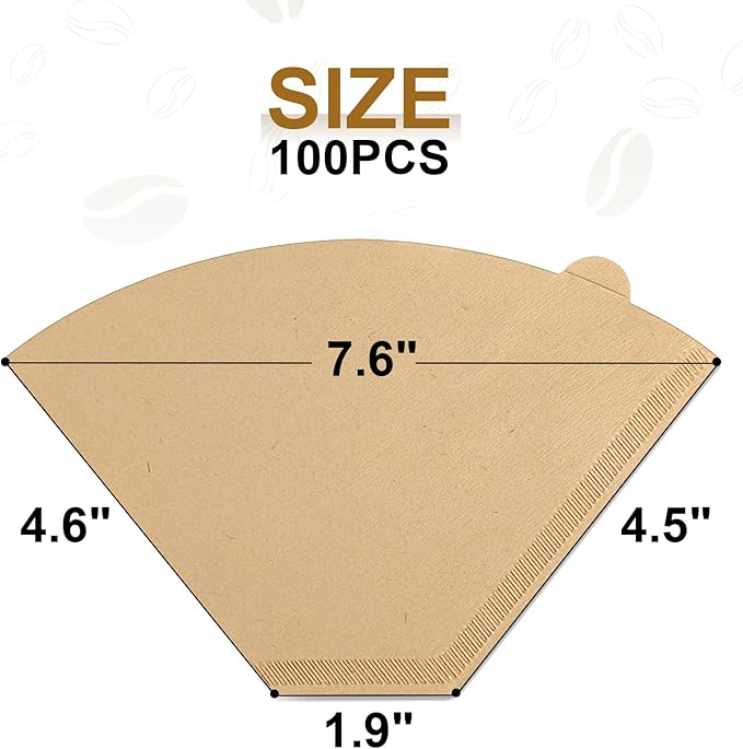 Coffee Filters 4 Cone Paper for Ninja Coffee Maker, 100pcs Unbleached #4 Filter for Ninja Programmable Brewer Machine