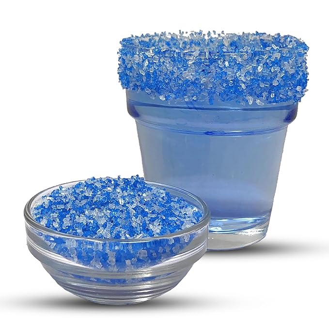 Snowy River Blue Dream, Cocktail & Margarita Sugar Rimmer - Vibrant Naturally Colored Sugar for Cocktail Rimming, Baking & Decorating, Medium Crystal - 80oz