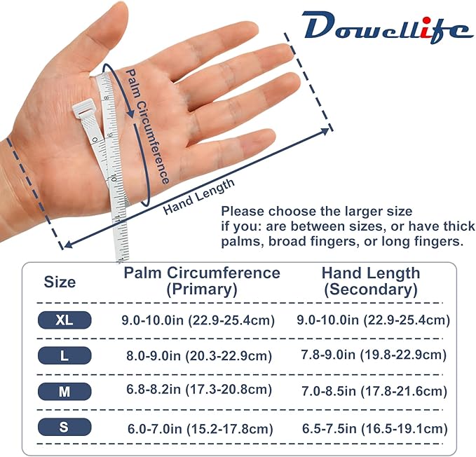 Dowellife Cut Resistant Gloves Food Grade Level 5 Protection, Safety Kitchen Cuts Gloves for Oyster Shucking, Fish Fillet Processing, Mandolin Slicing, Meat Cutting and Wood Carving. (X-Large)