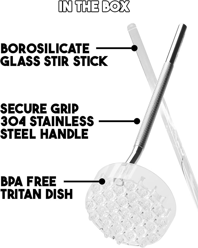 MELODRIP Pour Over Coffee Tool for Cleaner and Sweeter Brewing (Polished Handle and Clear Dish)