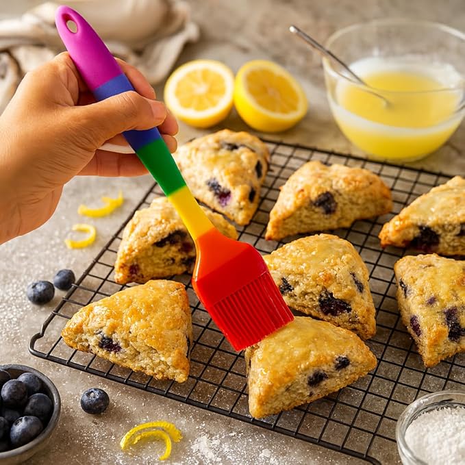 Cooking With Pride Non-Stick Pastry Brush, Heat-Safe Silicone With Iron Core, 8.5-Inch, Set of 2