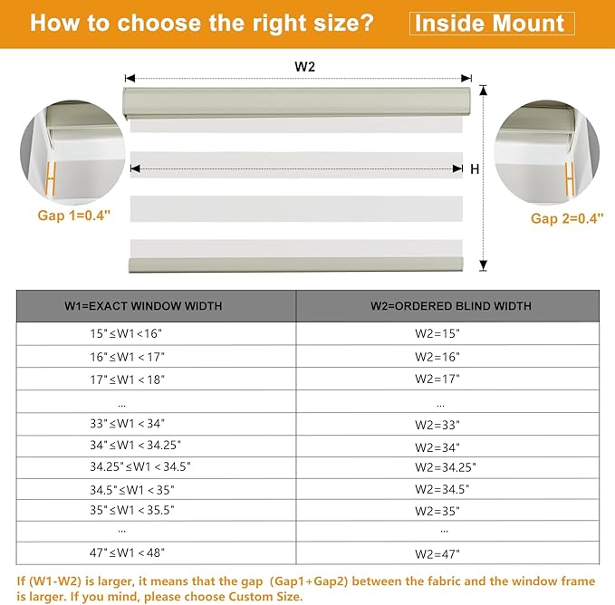 Persilux Zebra Blinds for Windows, Cordless Roller Shades for Windows Room Darkening Roller Blinds (34.5" W x 72" H, Cream) Light Control for Day and Night Light Filtering Sheer Shades for Home